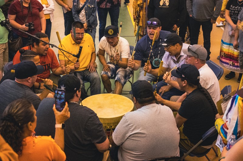 Drumming at a Powwow